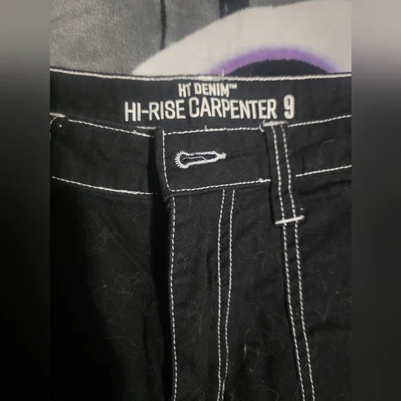Hot Topic Carpenter Cargo Pants Black - Picture 2 of 8